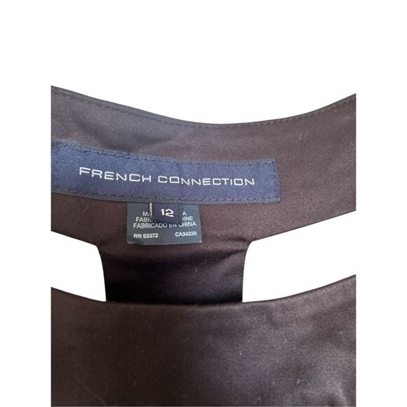 NWT French Connection Lolo Cutout Bow Back Dress Black Size 12 - Picture 4 of 16